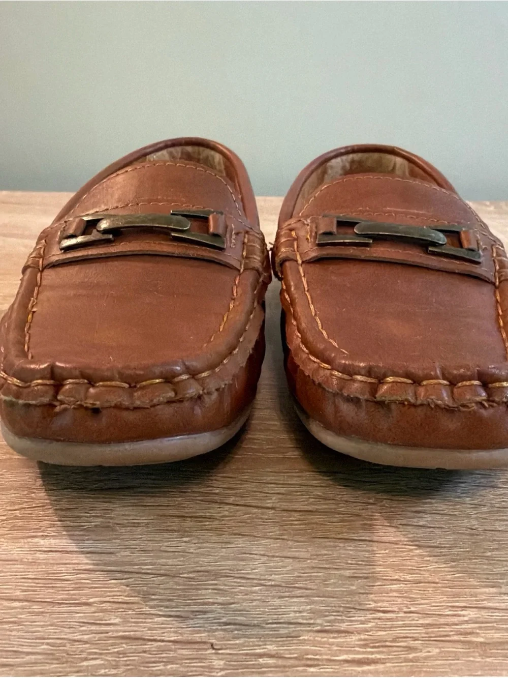 JOSMO Toddler Boys Size 13 Brown Horsebit Loafers Moc Toe Dress Shoes Slip On